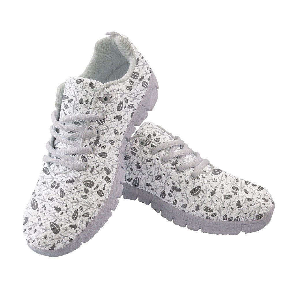 Paw Prints Of Pigeon And Sunflower Seeds In Different Sizes Running Shoes Sport Sneakers